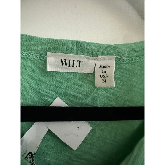 WILT Mint Green V-Neck Boyfriend Tee T-Shirt Cotton Soft - Sz Medium - NWT - Picture 3 of 4